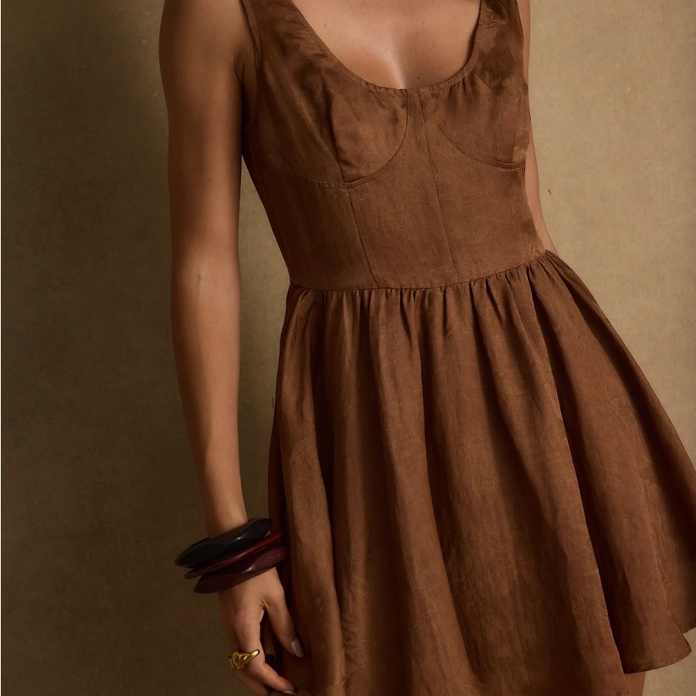 12th Tribe Brown Mini Dress